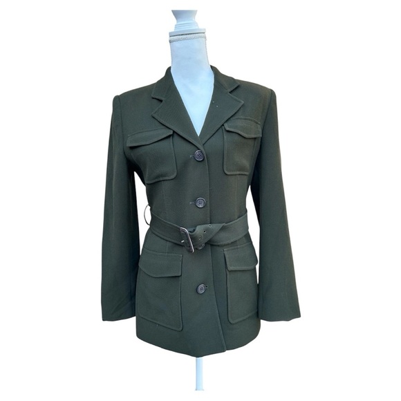 Ralph Lauren Jackets & Blazers - ralph lauren Green Utility Jacket With Belt SZ 6